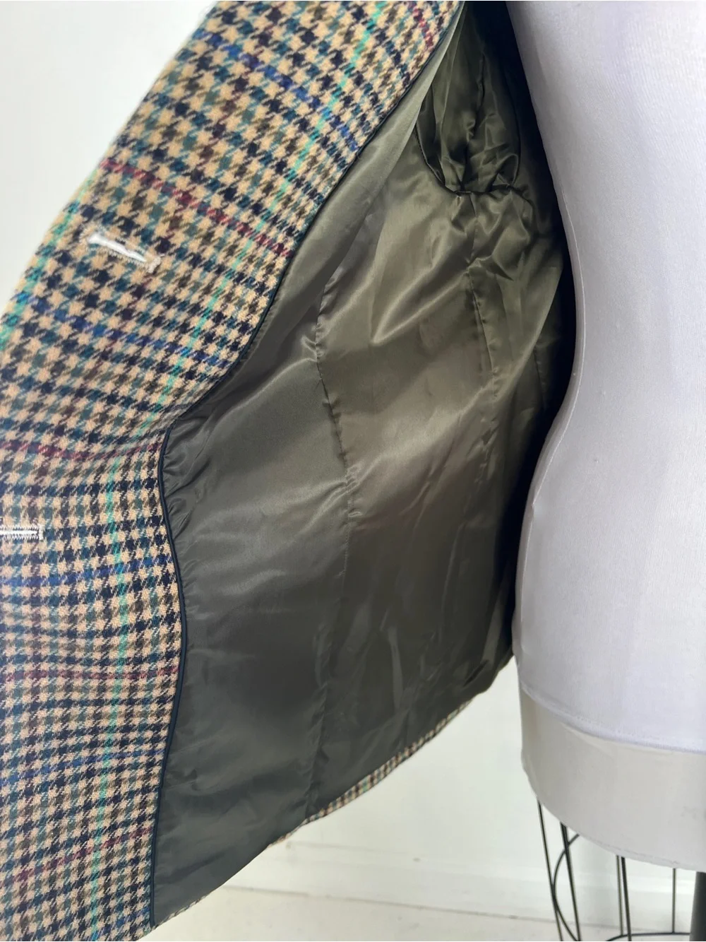 EUC! Talbots  Houndstooth Shetland Wool Blend Blazer Size 14W